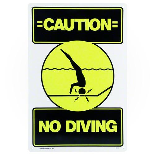 Caution No Diving 12X18 Sign