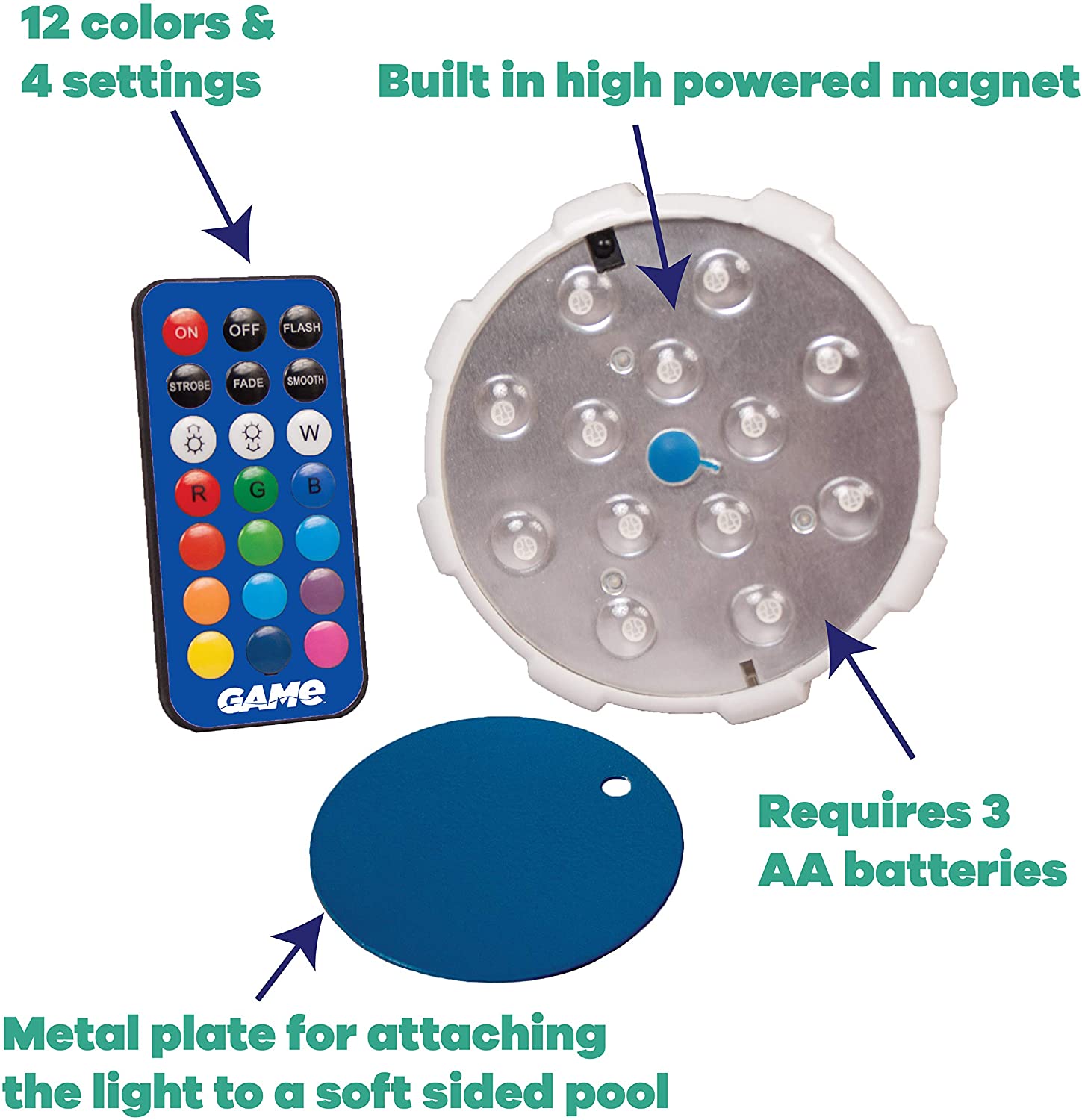 Magnetic Pool Wall Light With Remote