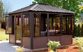 Hot Water Pools and Spas is an official Visscher Gazebo Dealer. We offer open air, semi and fully enclosed gazebos, and pergolas for Calgary